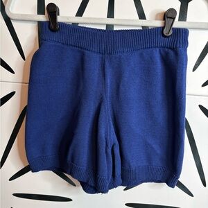 Vicolo Blue Knit Shorts – One Size – Soft stretch waistband